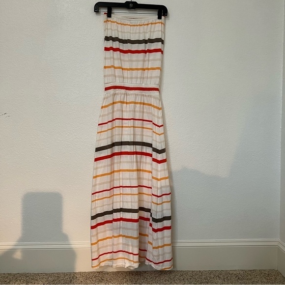 2/$30 Old Navy Midi- Maxi Strapless Dress Striped Cotton Modal SZ XS - Picture 5 of 11